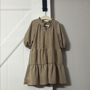 Girls Dress with Puff Sleeves
